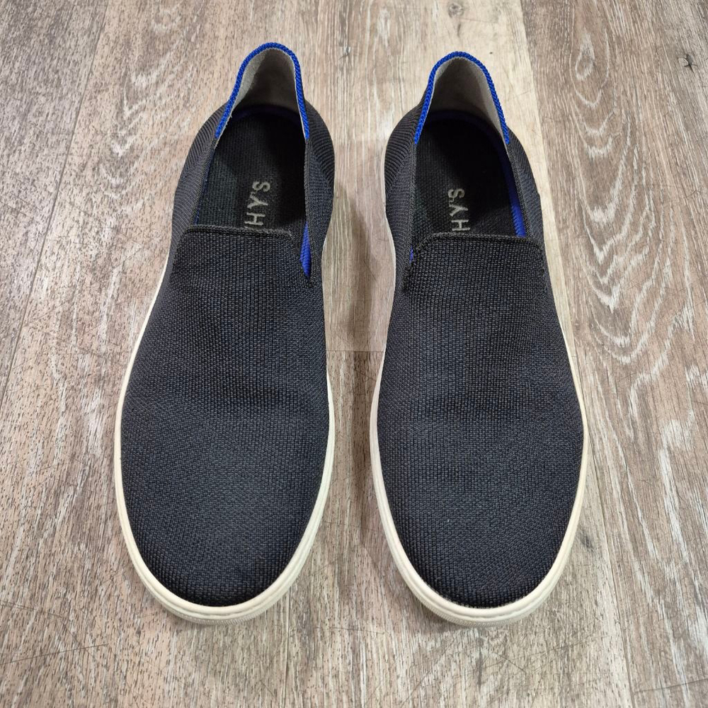 Women's Rothy's Black Blue Slip-On Sneakers Size 10